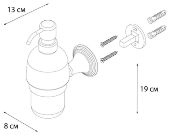Картинка Дозатор жидкого мыла FIXSEN FX-71612B