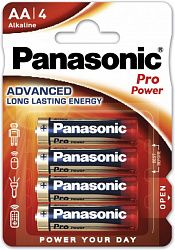 Батарейка щелочная PANASONIC LR6PPG/2BP Pro Power AA